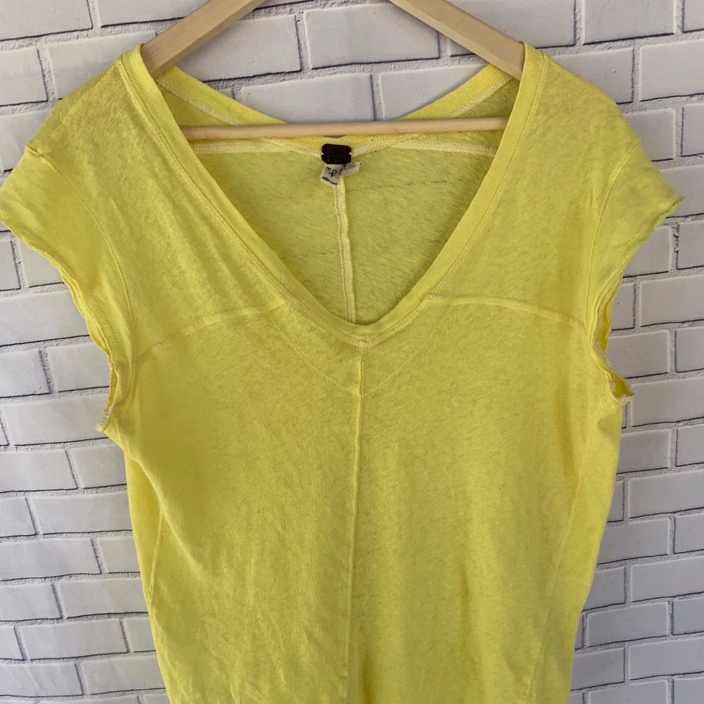Free People‎ We The Free Sunny Yellow Tee S…